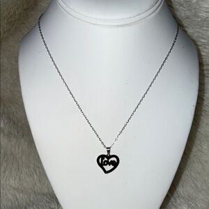 Silver Heart Pendant Stainless Steel Necklace